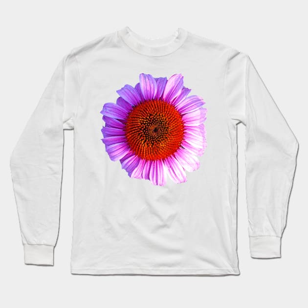 pink daisy outline Long Sleeve T-Shirt by janmarvin